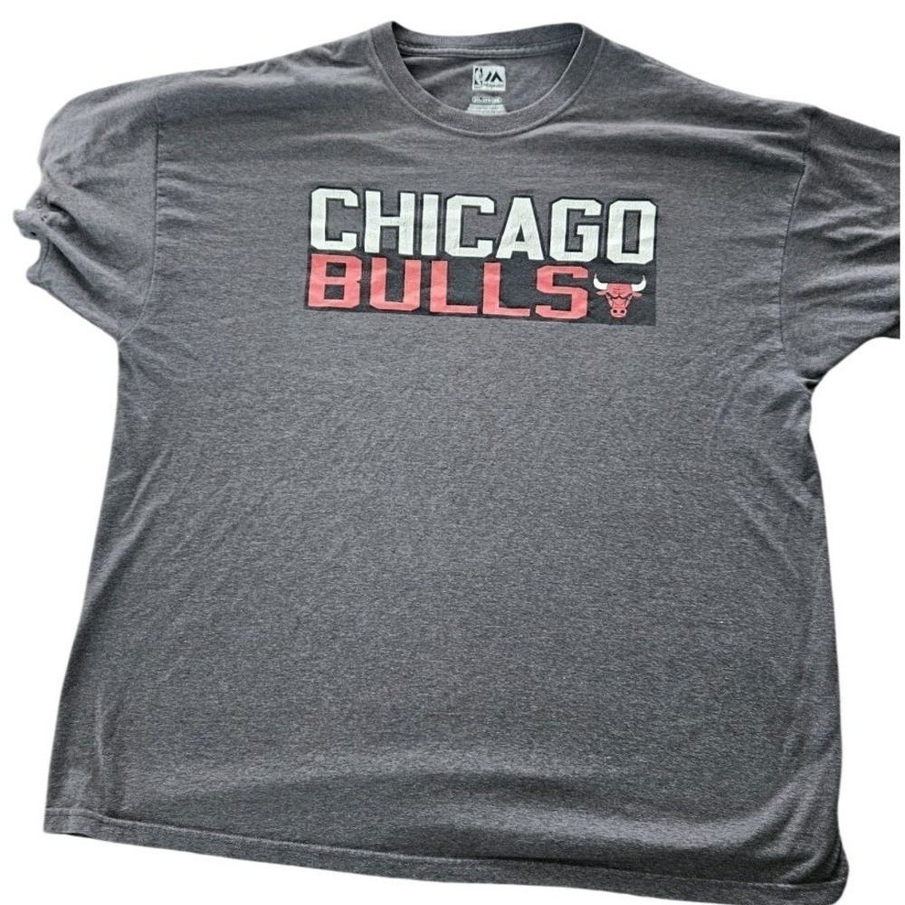 Majestic Chicago Bulls Jimmy Butler‎ 21 Shirt Mens 2XL Charcoal Grey NBA Graphic